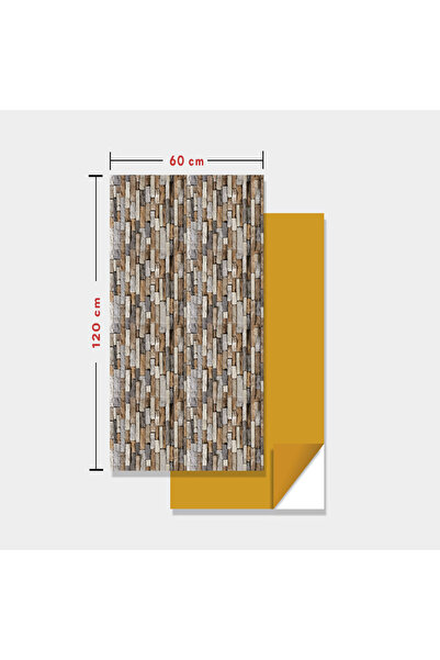 TİNK Kendinden Yapışkanlı Fayans Kaplama PVC Karo Geometrik Taş Desen 60x120 ...