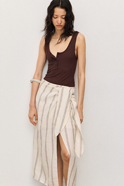 H&M Keten Anvelop Etek