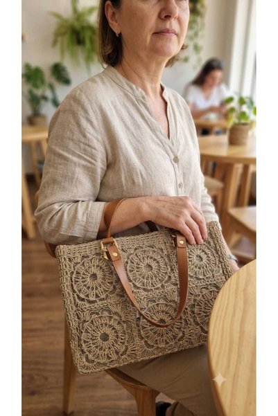DUBLİNO KİDS Bohem 100% Embroidered Knitted Shoulder Bag