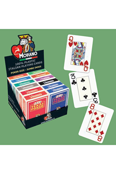 Modiano Texas Poker 2 Cărți de joc Jumbo Negre