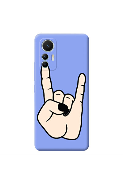 Other Xiaomi Mi 12 Lite Rock Light Purple Colored Silicone TPU Θήκη