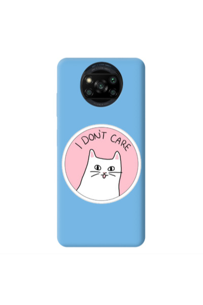 Other Xiaomi Poco X3 /X3 Pro I dont Care Blue Colored Silicone TPU Θήκη