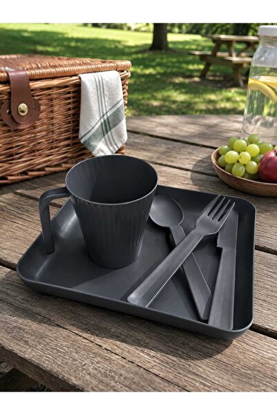HARWELL 6 Kişilik Piknik Seti/32 Parça Plastik Servis Seti