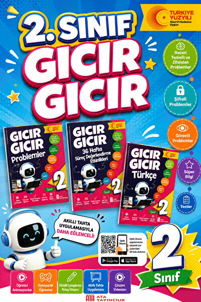 Ata Yayıncılık 2.Sınıf Gıcır Gıcır Türkçe + Problemler + 36 Hafta Süreç Değer...