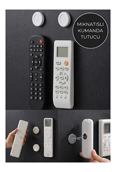 mucit home Mıknatıslı Kumanda Tutucu Klima Kumandası Eşya Tutucu 2 Lİ SET
