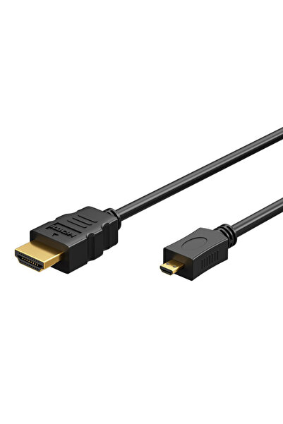 goobay καλώδιο micro HDMI σε HDMI 53787 με Ethernet, 4K/60Hz, 5m, μαύρο