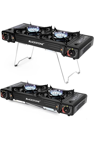 Blackstone Double Burner Camping Gas Stove With Diecast Grill Plate, Carrying...