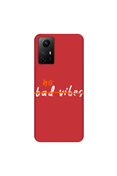 Other Xiaomi Redmi Note 12s No bad vibes 2 Red Colored Silicone TPU Θήκη