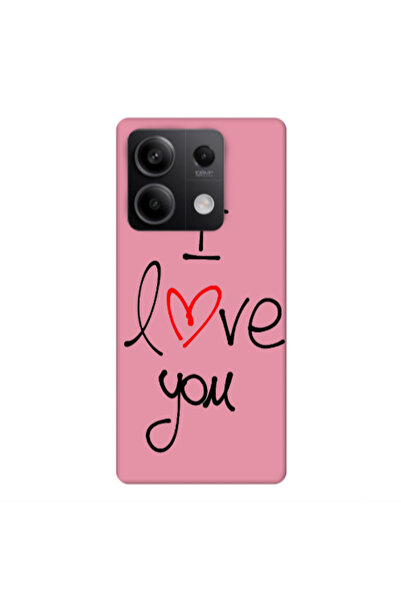 Other Xiaomi Redmi Note 13Pro 5G i love you Pink Colored Silicone TPU Θήκη