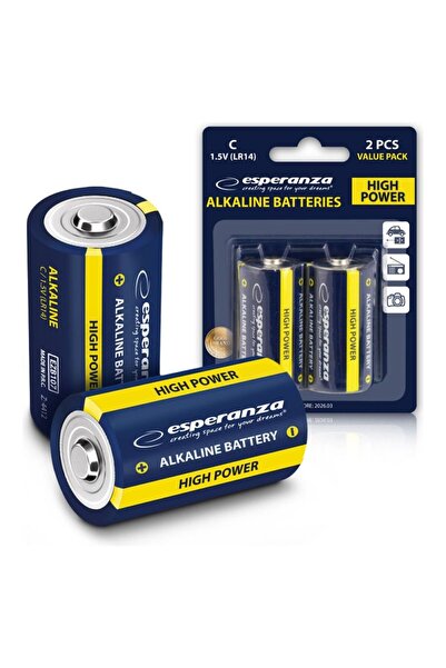 ESPERANZA 2 τεμάχια Αλκαλικές Μπαταρίες C 1.5V LR14