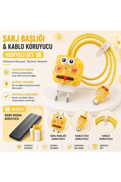 Nomker iPhone 17 Pro Uyumlu Nano Ekran Koruyucu Hediyeli Şarj Başlığı & Kablo...