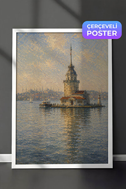 Zestia Pictură murală inspirată de Monet cu Turnul Fecioarelor, peisaj impres...