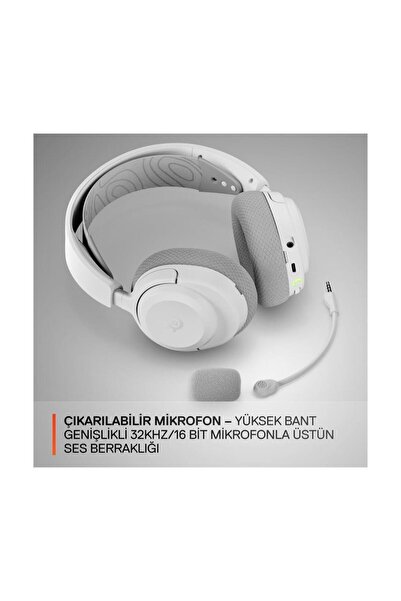 SteelSeries Arctis Nova 3PC, PS, Mobil Uyumlu Kablosuz Wireless Gaming Kulaklık - Beyaz
