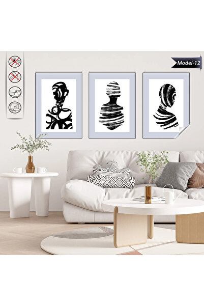Akıllı Kağıt Statik Tutunma Özellikli Tablo - Poster Modern (Model- 12)