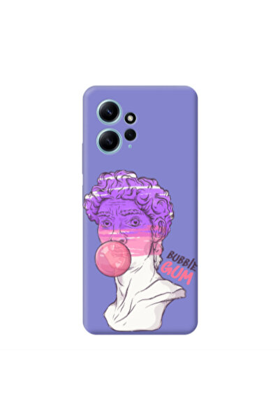Other Xiaomi Redmi Note 12 4G Pin Bubble Purple Colored Silicone TPU Θήκη