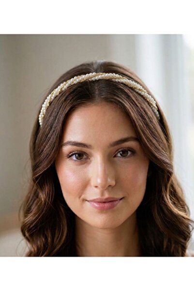 TOPTANCI Beaded Special Day and Wedding Crown with Gold Details