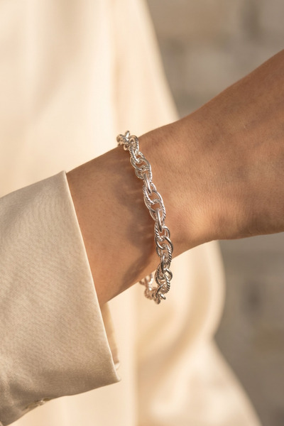 Elika Silver Chain Model Bijouterie Bracelet