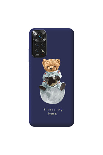 Other Xiaomi Redmi Note 11 4G Bear in space Dark blue Colored Silicone TPU Θήκη