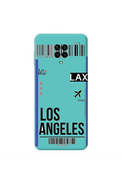 Other Xiaomi Redmi Note 9 Pro Los angeles Turquoise Colored Silicone TPU Θήκη
