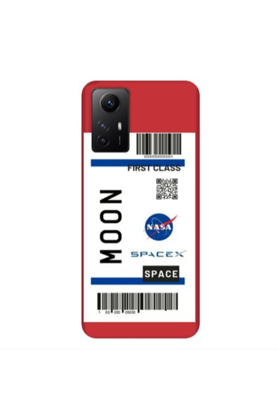 Other Xiaomi Redmi Note 12s Moon spacex Red Colored Silicone TPU Θήκη