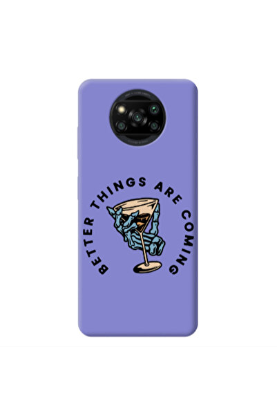 Other Xiaomi Poco X3 /X3 Pro Better Things Are Coming Purple Colored Silicone...