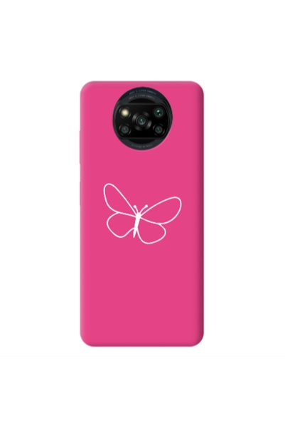 Other Xiaomi Poco X3 /X3 Pro butterfly Fuchsia Colored Silicone TPU Θήκη