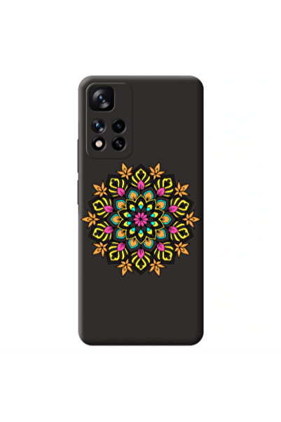 Other Xiaomi Redmi Note 11 Pro 5G Mandala D6 Black Colored Silicone TPU Θήκη