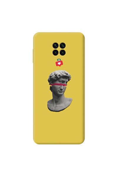 Other Xiaomi Redmi Note 9 Pro Half statue Yellow Colored Silicone TPU Θήκη