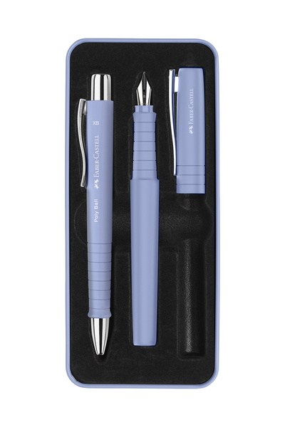 Faber Castell Poly Ball Hediye Seti, Pale Iris, B Uç Dolma Kalem, XB Uç Tüken...