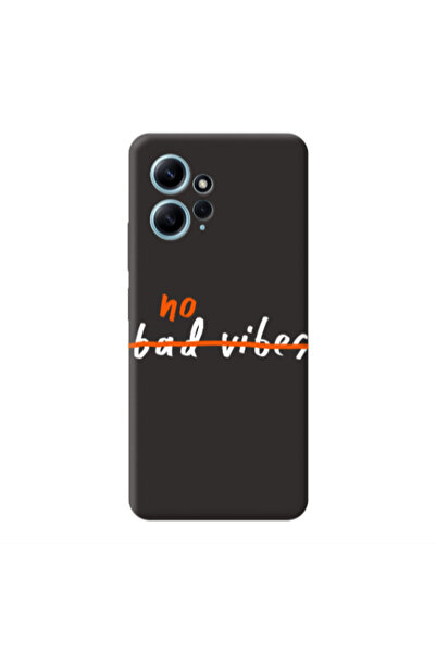 Other Xiaomi Redmi Note 12 4G No bad vibes 2 Black Colored Silicone TPU Θήκη
