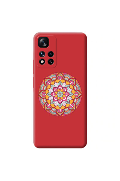 Other Xiaomi Redmi Note 11 Pro 5G Mandala D103 Red Colored Silicone TPU Θήκη