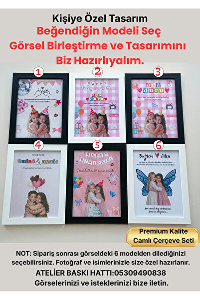 Atelier Baskı Sevgiliye Kız Kardeş ve Arkadaşa Özel Tasarım Hediye - Kişiye Ö...
