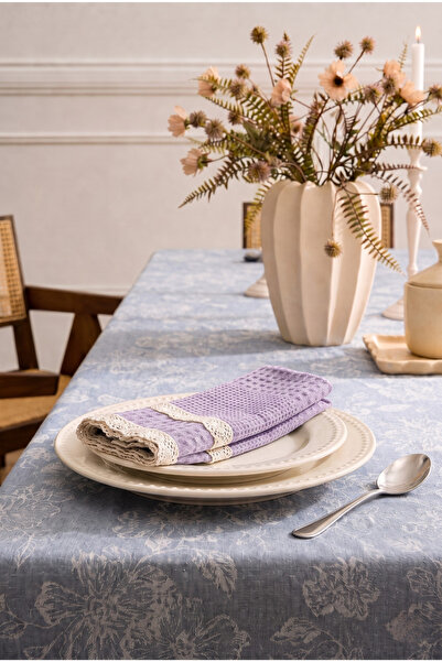 Nilteks 100% Cotton Lace Kitchen Napkin Set of 5 - Quick-Drying Soft Napkin Set