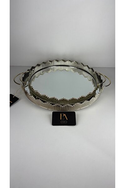 Palpe Set of 2 Mirrored Trays Girl's Wish Engagement Promise Presentation Tra...