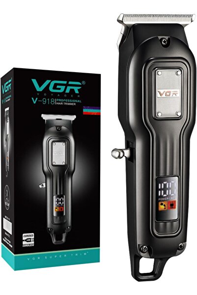 VGR V-918 Professional T- blade Trimmer, Beard Hair Trimmer with Digital Disp...