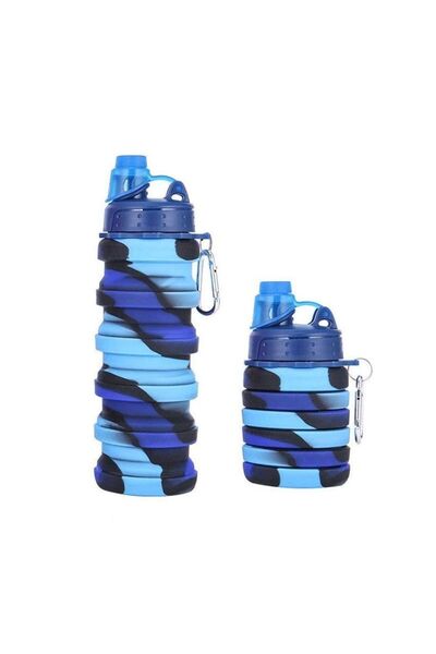 Tradesor Πτυσσόμενο παγούρι σιλικόνης - 1005 - 500ml - 920045 - Blue