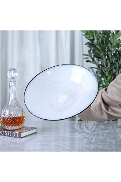 Al Hadaya Mall Elegant Serving Plate with Stylish and Modern Design - Beige B...
