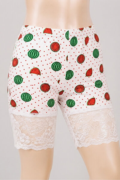 Altınay 92% Cotton Lace Cuffed Women's Underwear Shorts - Short Leggings unde...