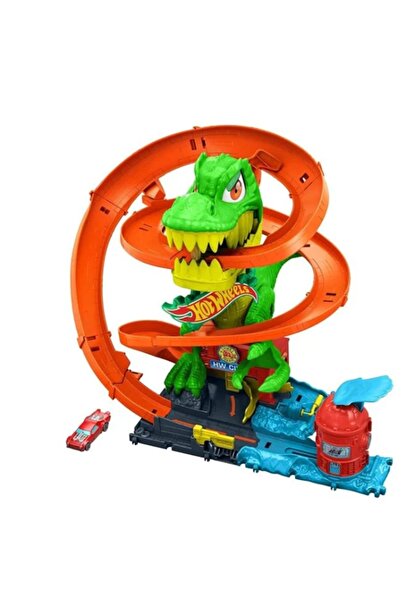 HOT WHEELS Set de luptă City T-REX Blaze Dinozaur Nemesis - Mattel