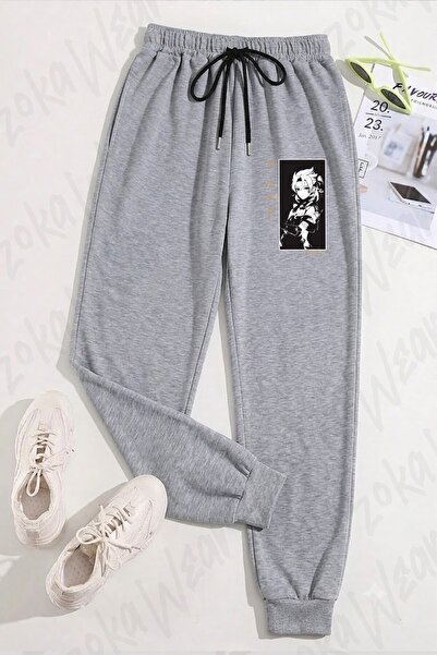 ZOKAWEAR Unisex Albedo Game Genshin Impact Printed Sweatpants