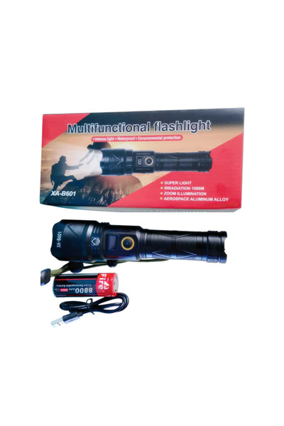 Tradesor Επαναφορτιζόμενος φακός LED - B601-TG - 418394