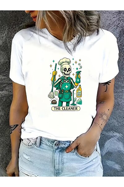 23 nisan Short Sleeve T-Shirt Featuring Skeleton Cleaner Graphic, Perfect for...