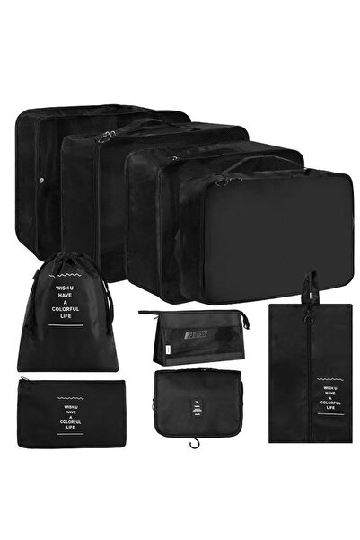 Choice3 9PCS Black 7/8/9-piece Set Travel Storage Bags,Digital Toiletries Sho...