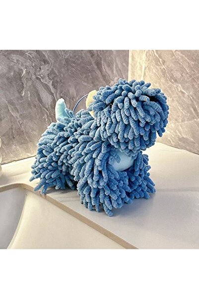 Choice Blue New Dog Shaped Hand Towl Soft Puppy-Themed Chenille Hand Towel Hi...