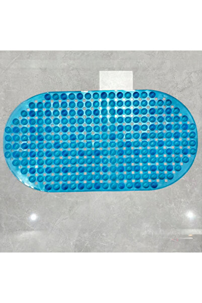 Choice 35x66cm Clear blue 35x66cm Oval Bath Mat Non-Slip Diagonal Texture Sho...