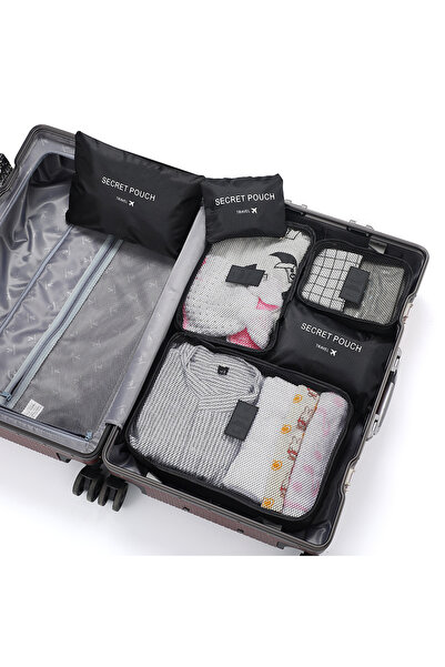 Choice1 Black 6Pcs/Set Large Capacity Waterproof Travel Storage Bag Set with ...