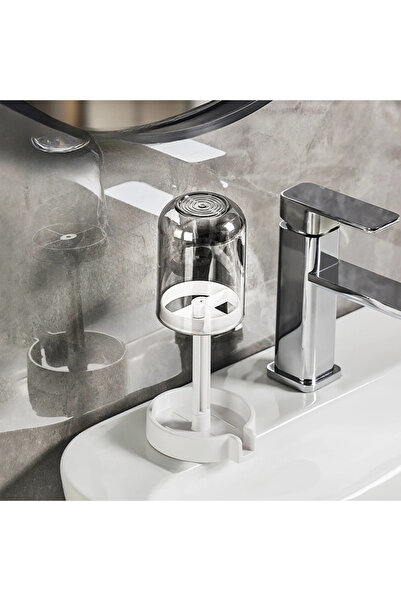 Choice3 gray Toothbrush Holder Withdust Cover Drainage Design Plastic Multifu...