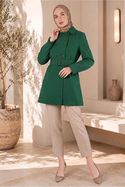 Alvina BELTED BUTTONED COAT 90349