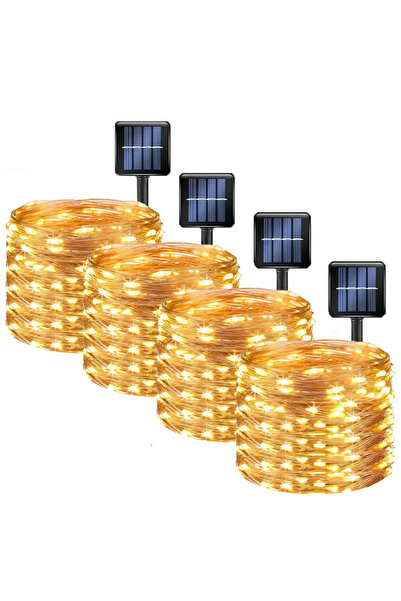 Choice9 أضواء خيطية LED تعمل بالطاقة الشمسية، 4 قطع، 7 متر - 50 مصباح LED، إض...