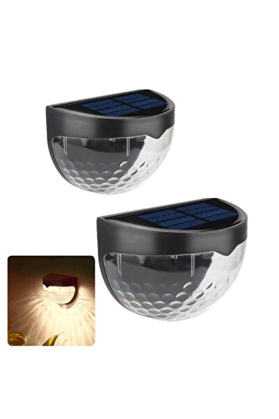 Choice5 4PCS Black-Warm 6PCS Solar Staircase Lights Waterproof Night Wall Lig...